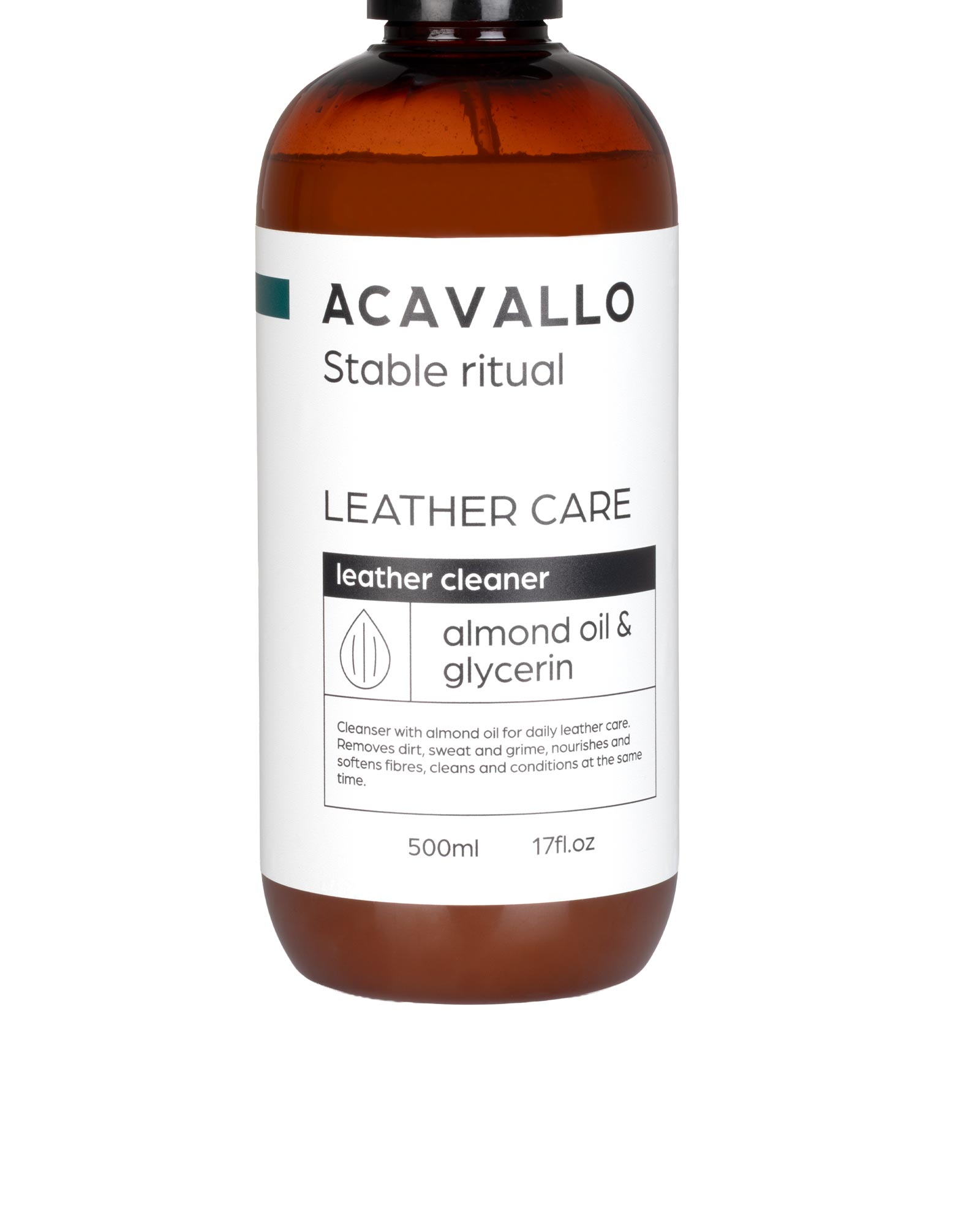 Almond leather soap 500ml (glycerin)