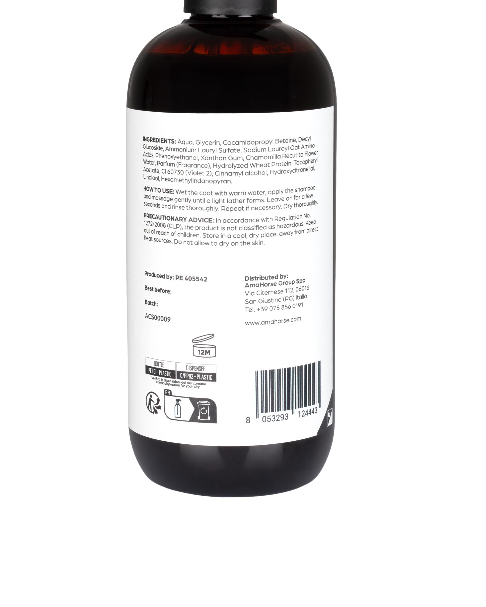 Honey and vanilla shampoo for grey horses 500ml
