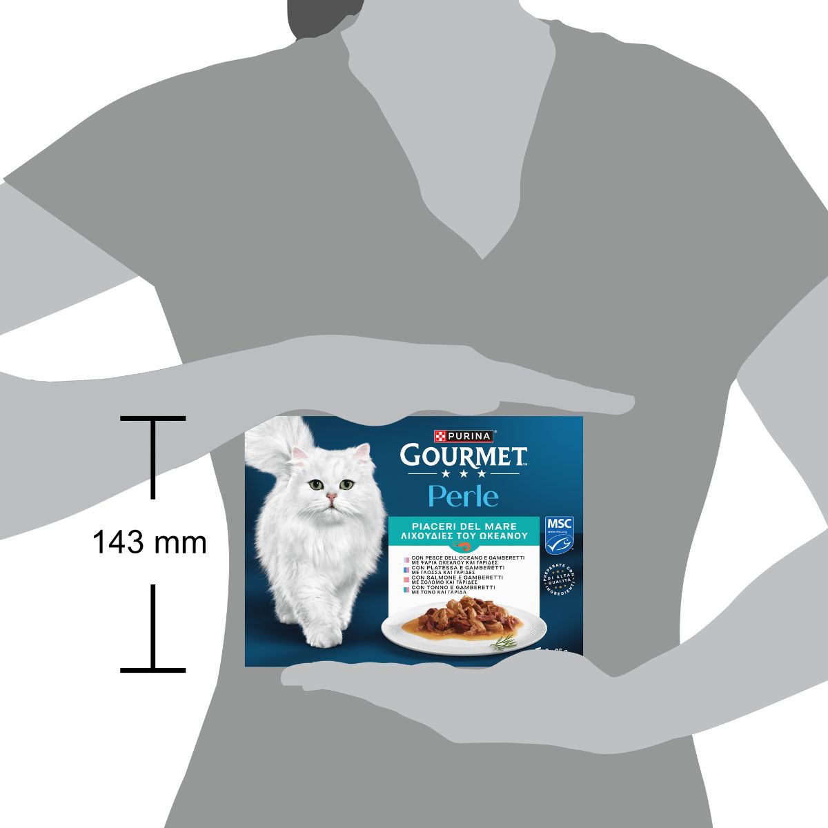 GOURMET PERLE 8x85g Piaceri del Mare Filettini in Salsa (Pesce dell'Oceano, Platessa, Salmone, Tonno con Gamberetti) 2023