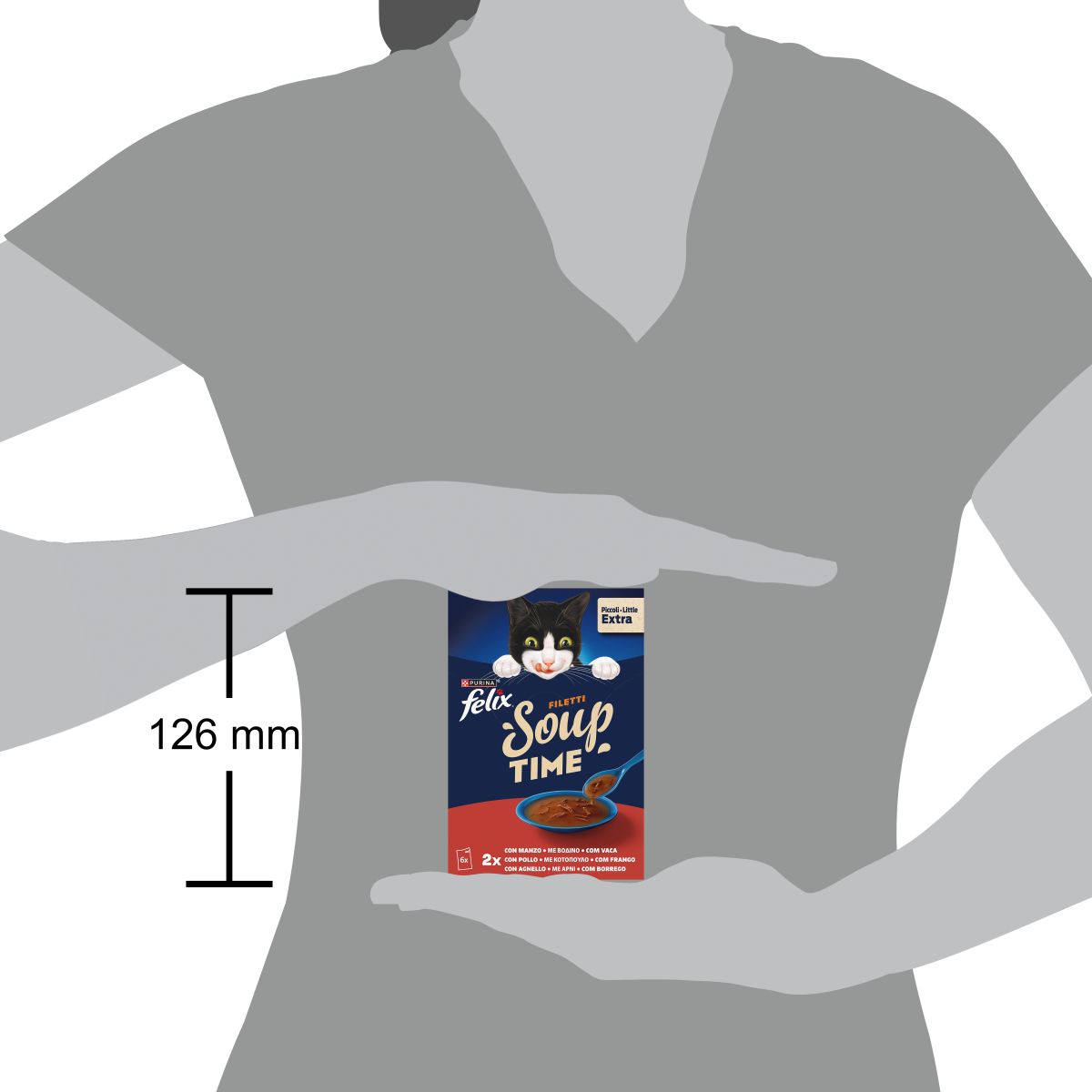 FELIX Soup Time Filetti Selezioni Deliziose 6x48g Manzo Pollo Agnello