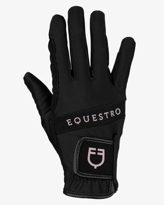 Gloves in technical fabric with multicolor logo