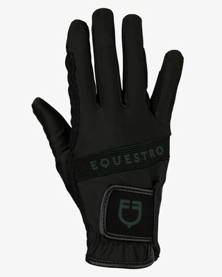 Gloves in technical fabric with multicolor logo
