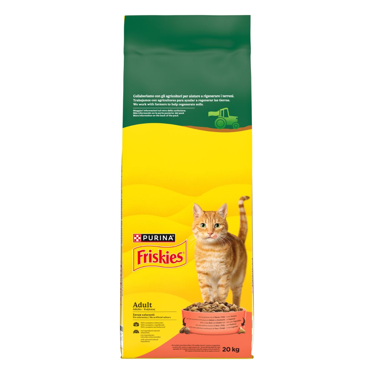 FRISKIES® Cat Adult Crocchette con mix di Manzo e Pollo e con Verdure