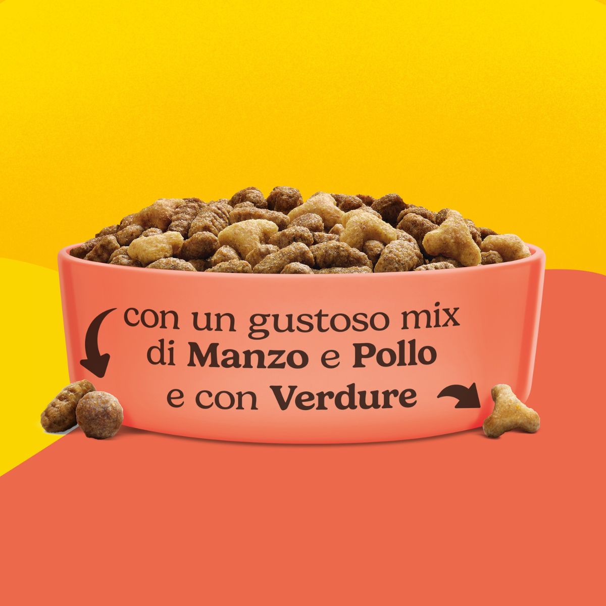 FRISKIES® Cat Adult Crocchette con mix di Manzo e Pollo e con Verdure
