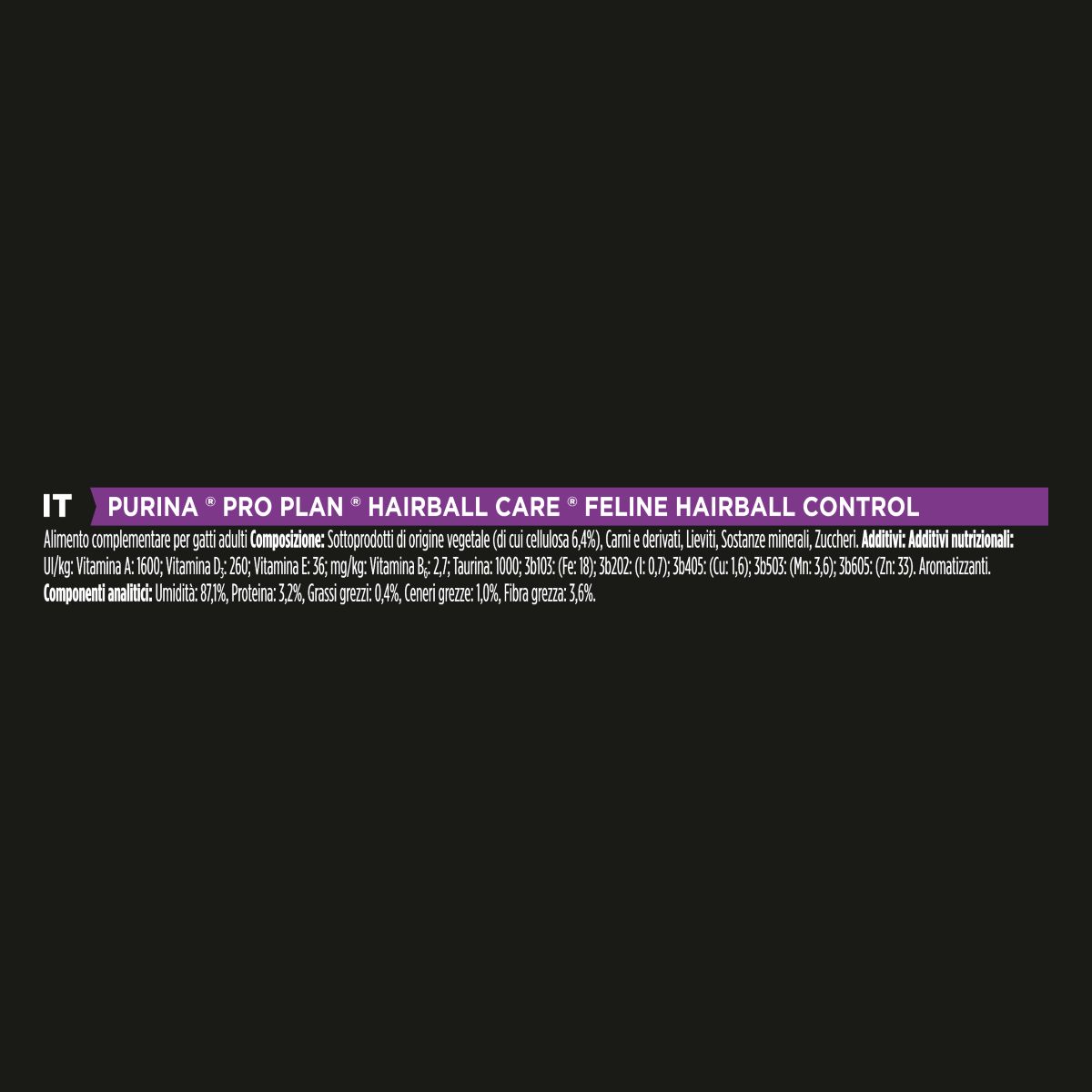 PURINA PRO PLAN HAIRBALL CARE