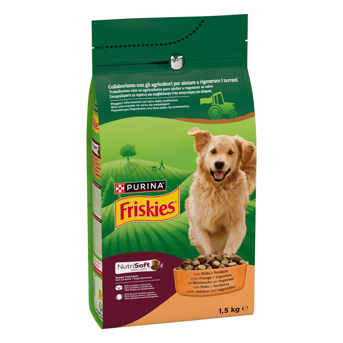 FRISKIES® NutriSoft Crocchette per cani adulti con pollo e verdure
