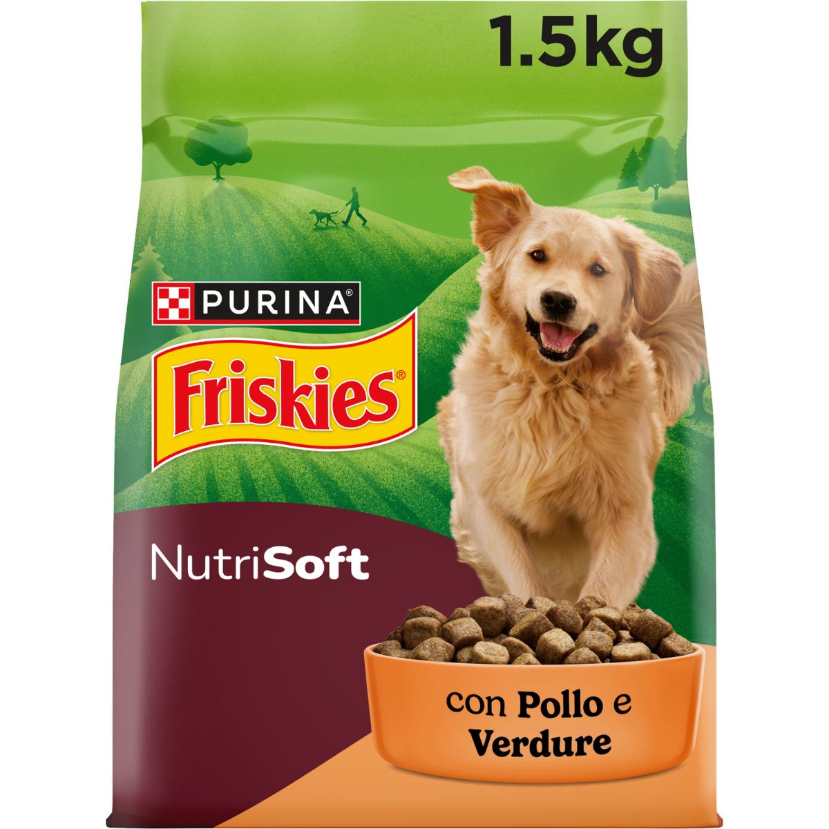 FRISKIES® NutriSoft Crocchette per cani adulti con pollo e verdure