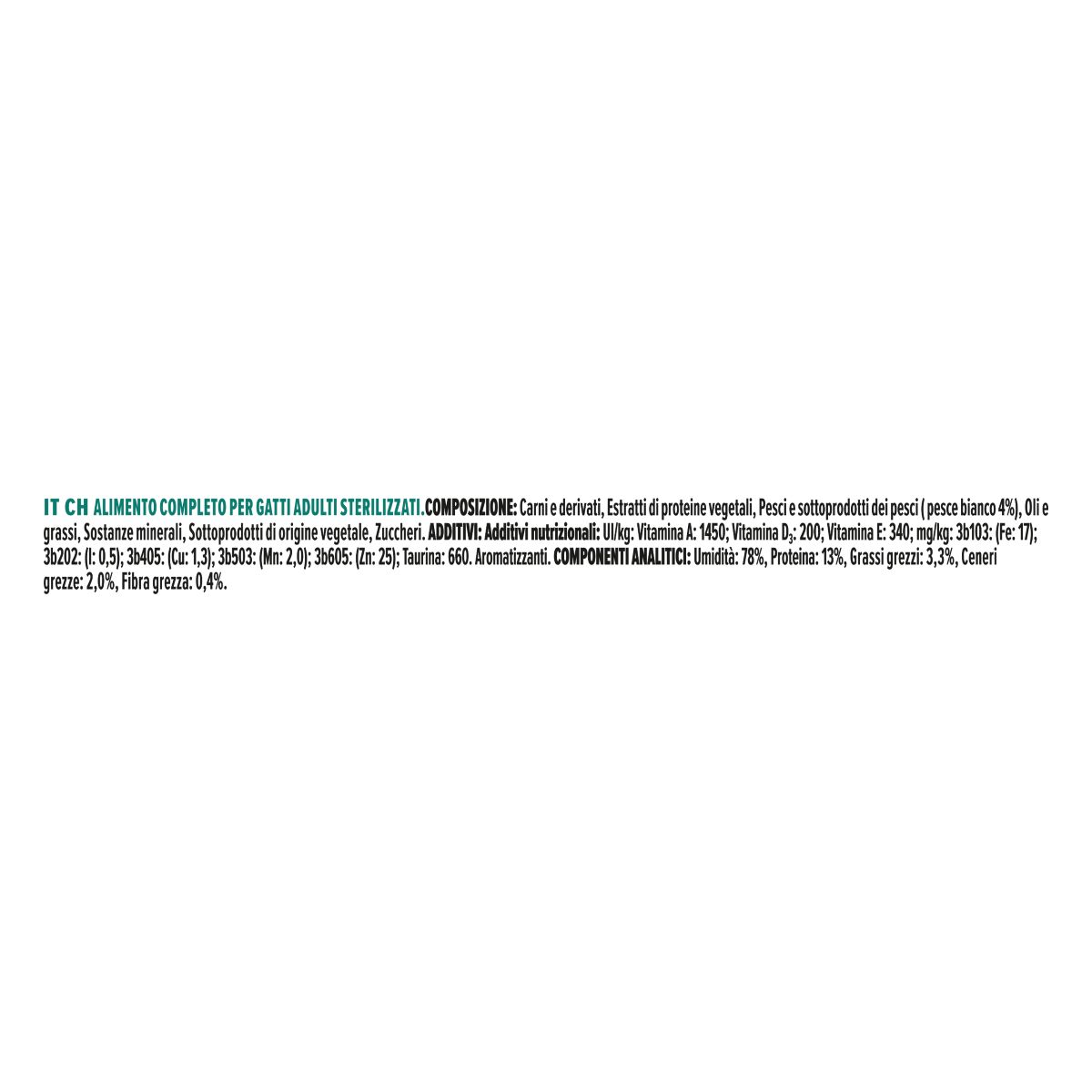 PURINA® PRO PLAN® Adult STERILISED MAINTENANCE con pesce bianco in salsa