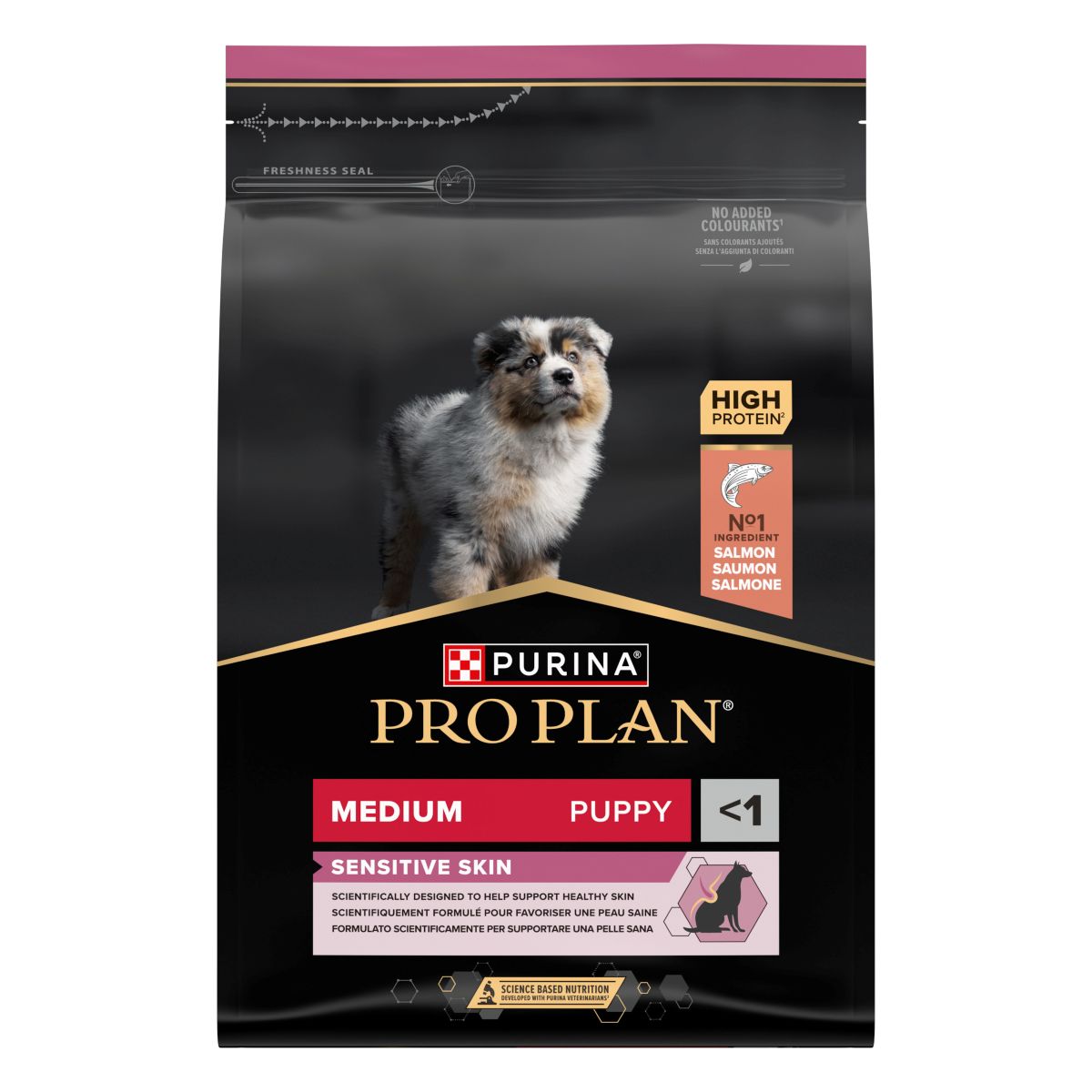 Purina Pro Plan Medium Puppy Sensitive Skin Ricco In Salmone
