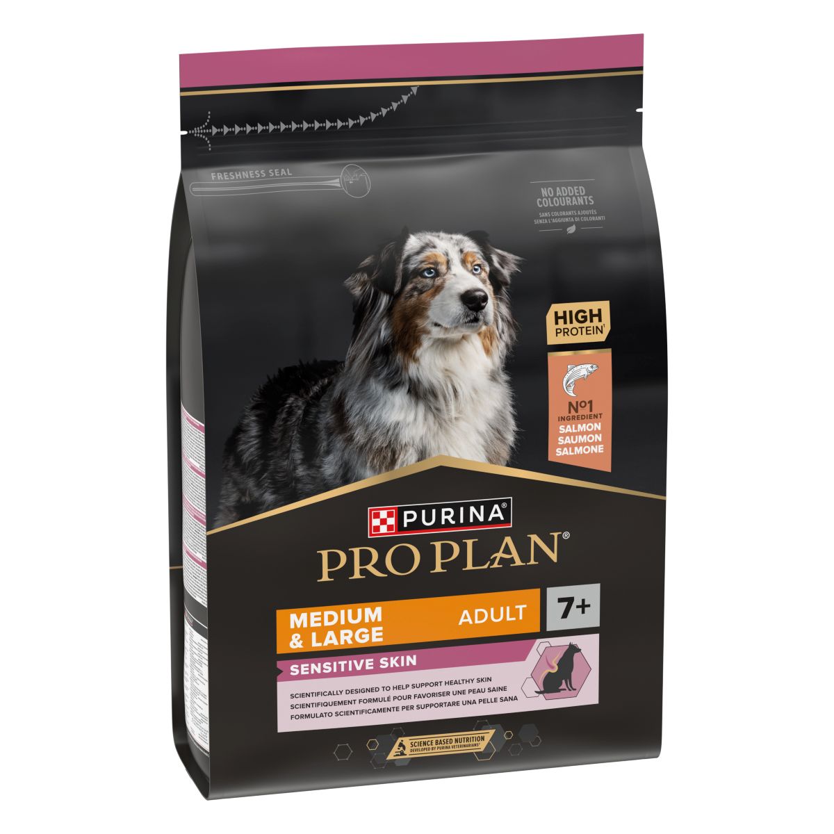 Purina Pro Plan Medium & Large Adult 7+ Sensitive Skin Ricco In Salmone
