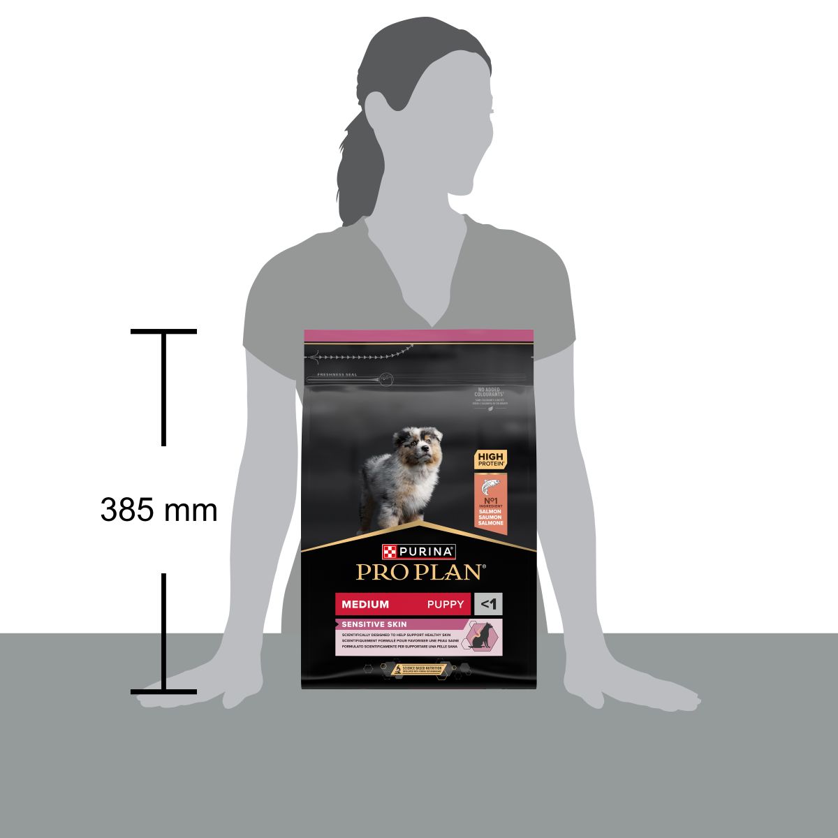 Purina Pro Plan Medium Puppy Sensitive Skin Ricco In Salmone
