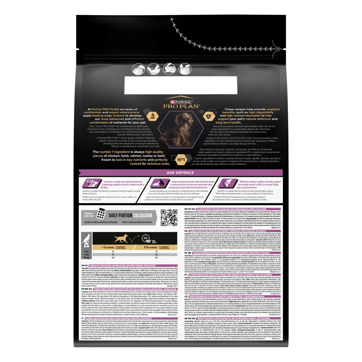 Purina Pro Plan Small & Mini Adult 9+ Age Defence Ricco In Pollo
