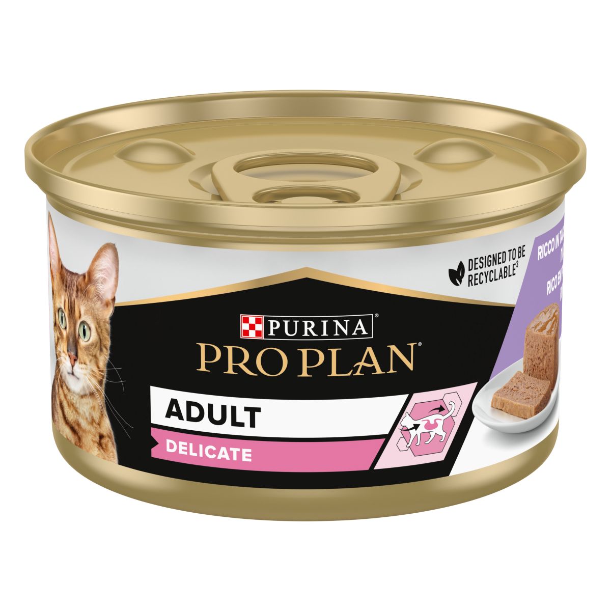 Pro Plan Gatto Delicate Mousse con Tacchino Lattina 85g


