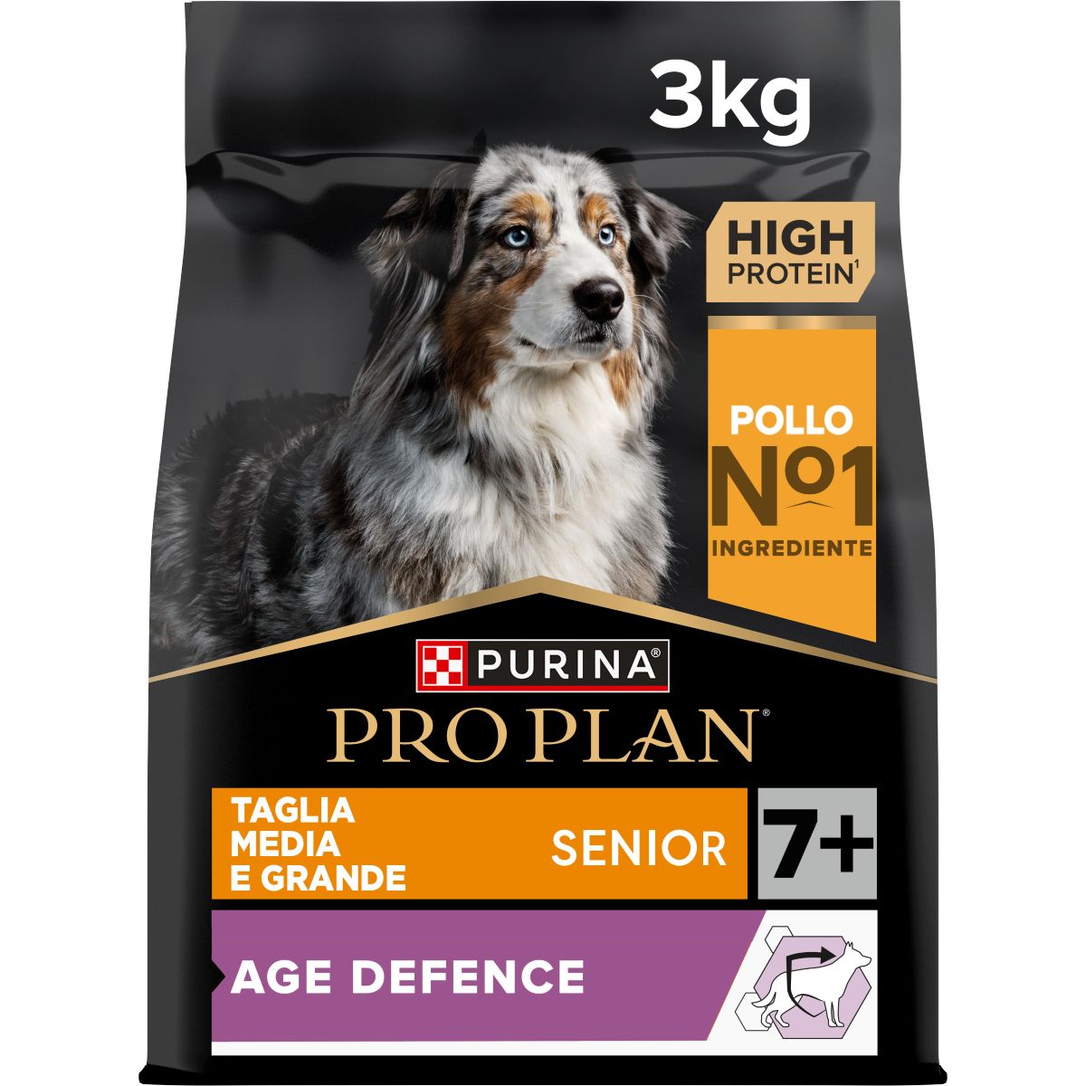 Purina Pro Plan Medium & Large Adult 7+ Age Defence Ricco In Pollo
