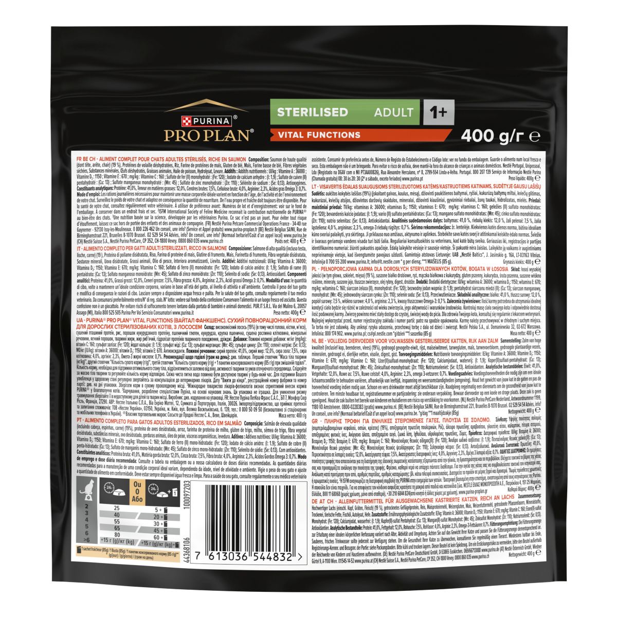 PURINA PRO PLAN® Sterilised Adult 1+ Vital Functions Ricco In Salmone