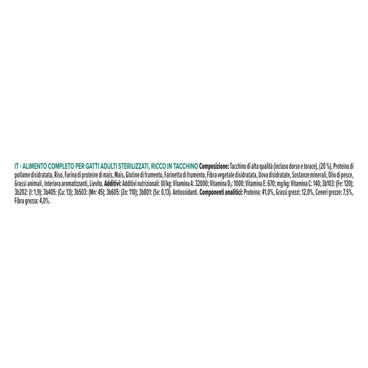 Pro Plan C Sterilised Adult Renal Plus Tacchino 400g