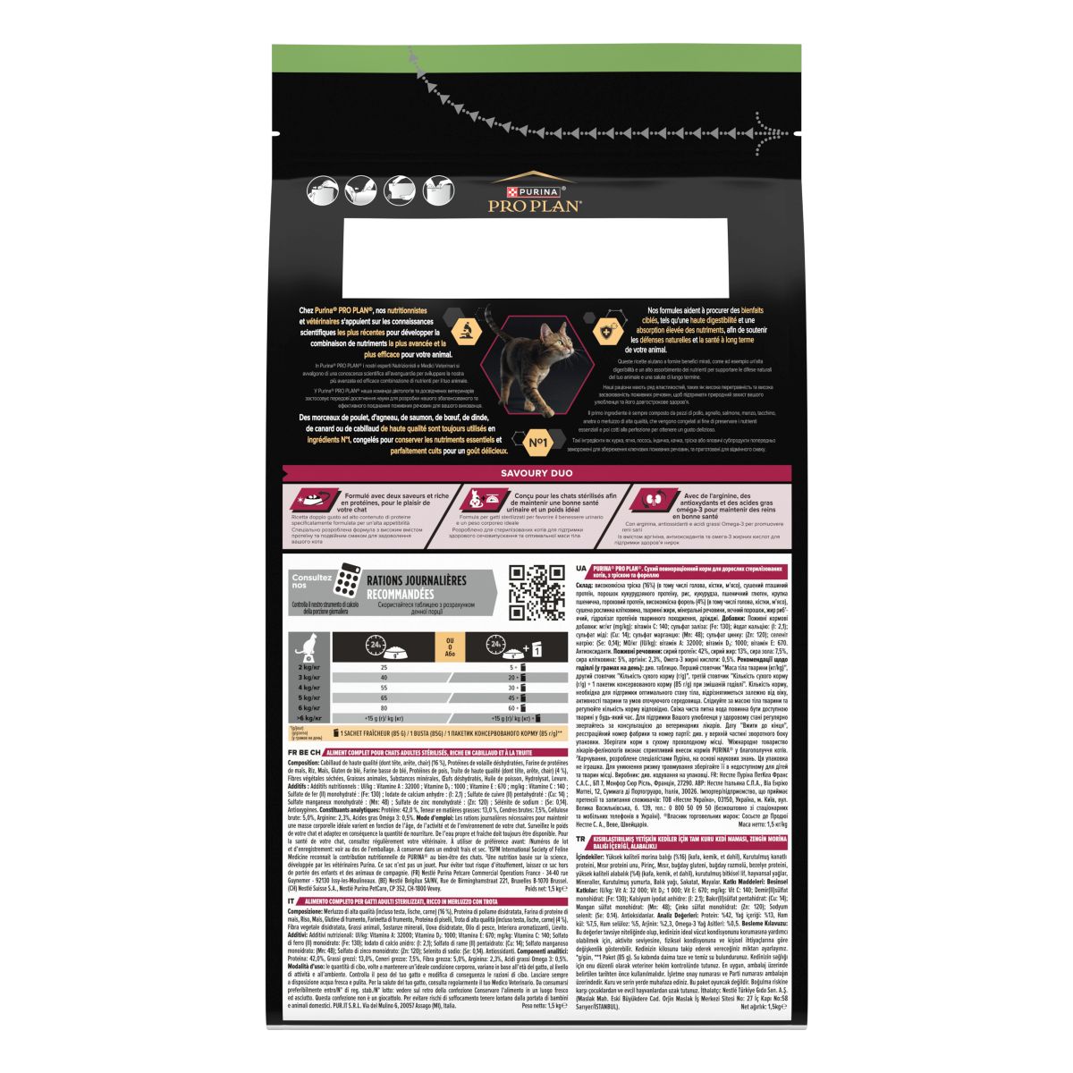 PURINA PRO PLAN® Sterilised Adult 1+ Savoury Duo Ricco In Merluzzo E Trota