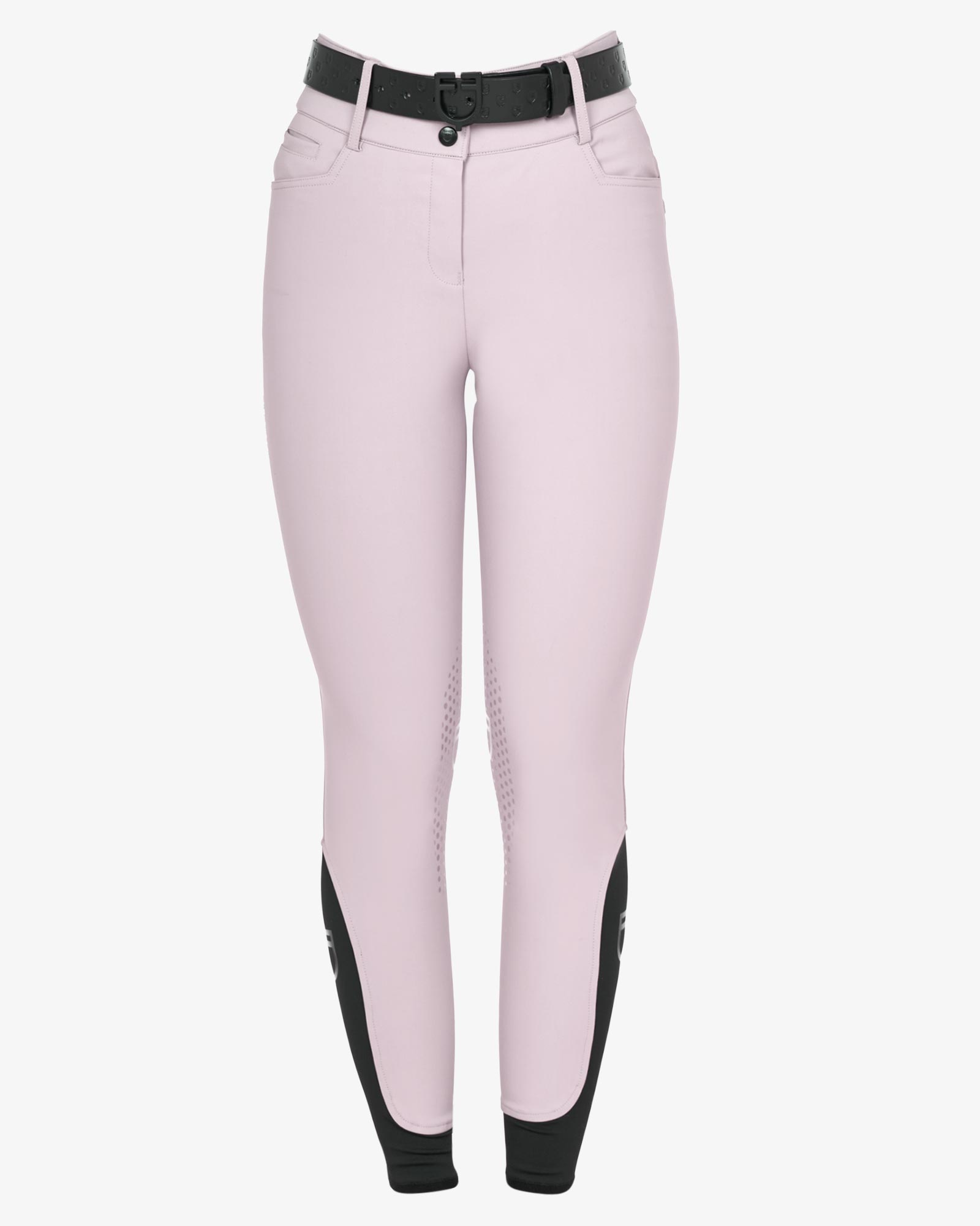 Women's high-waisted breeches with rhinestone logo