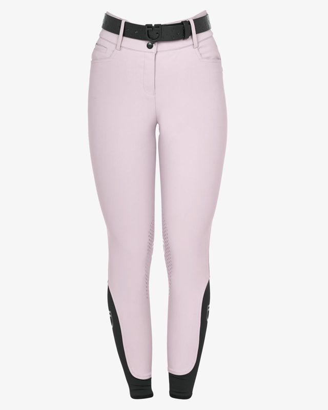Women's high-waisted breeches with rhinestone logo