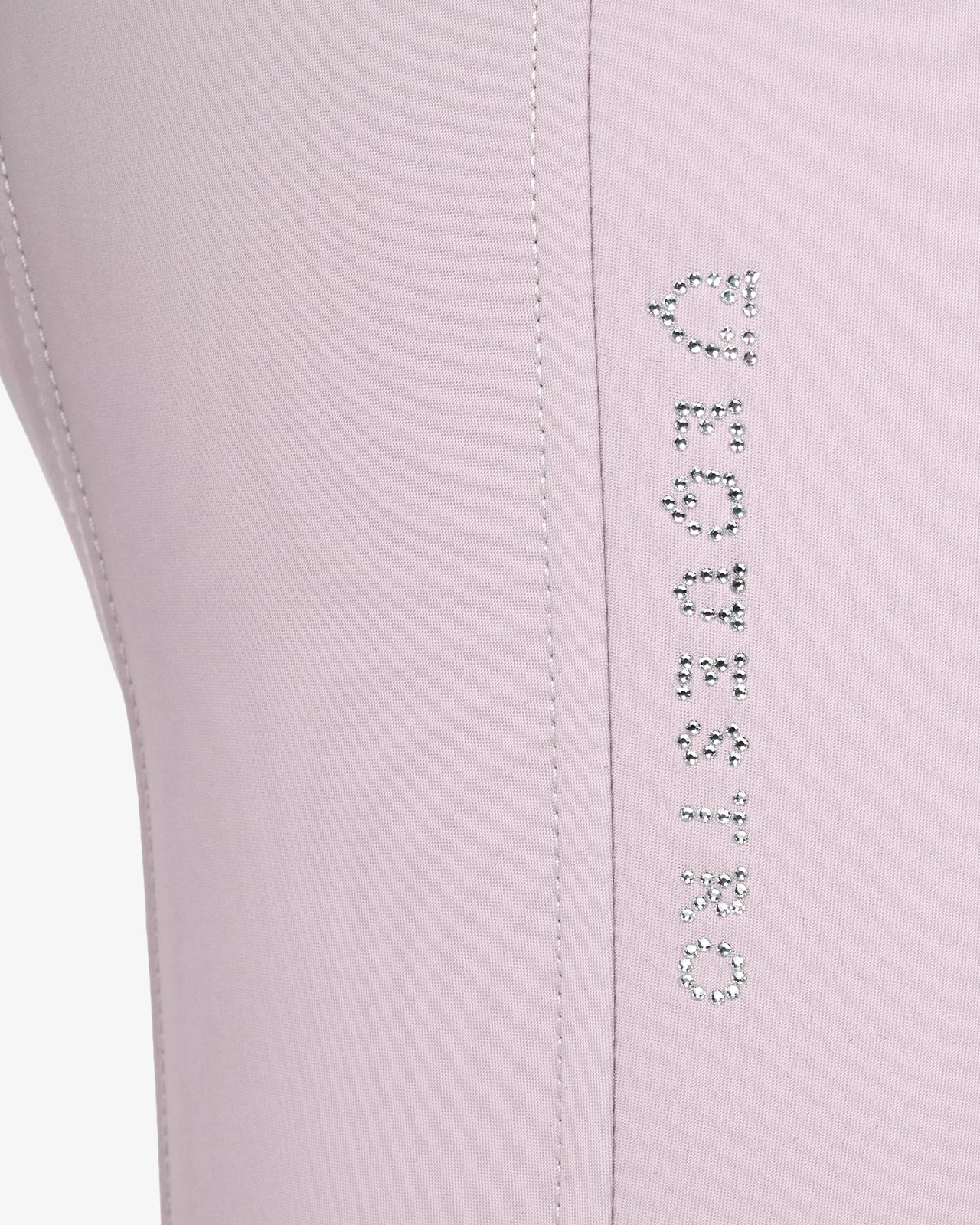 Women's high-waisted breeches with rhinestone logo