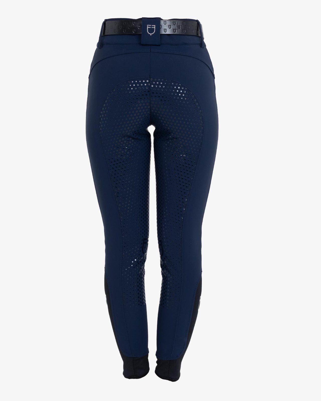 Women's high-waisted full-grip breeches with rhinestone logo