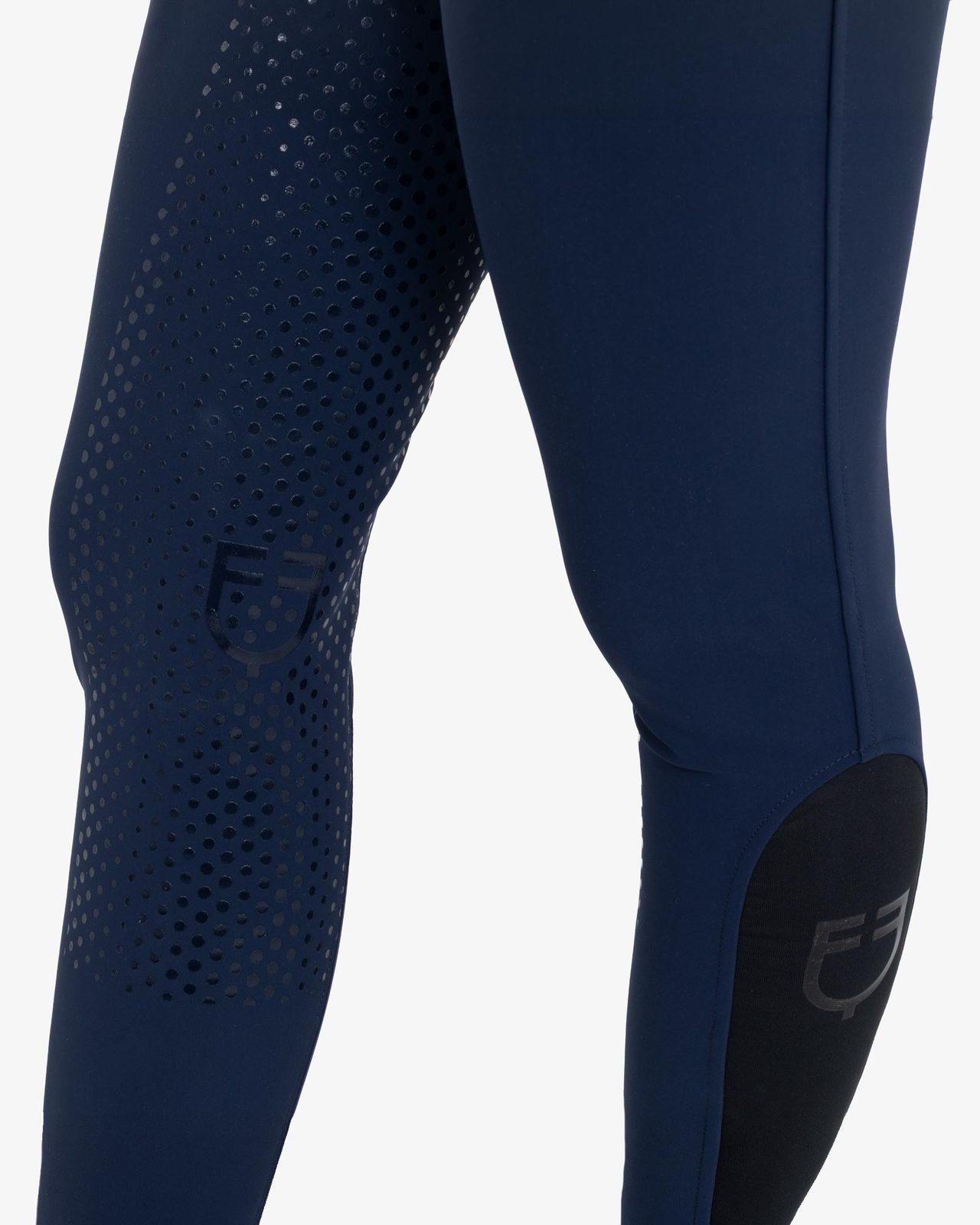 Women's high-waisted full-grip breeches with rhinestone logo