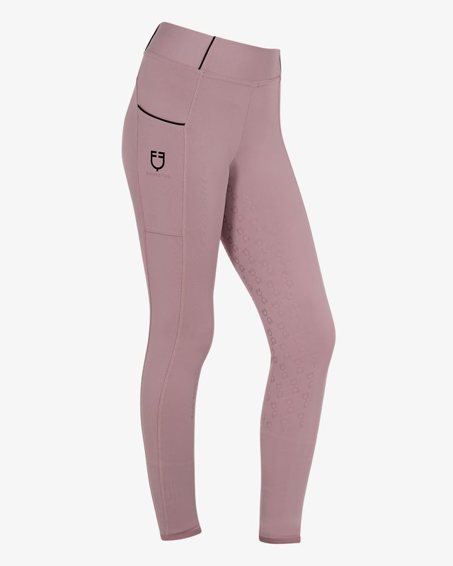 Girls' slim fit grip leggings with logo