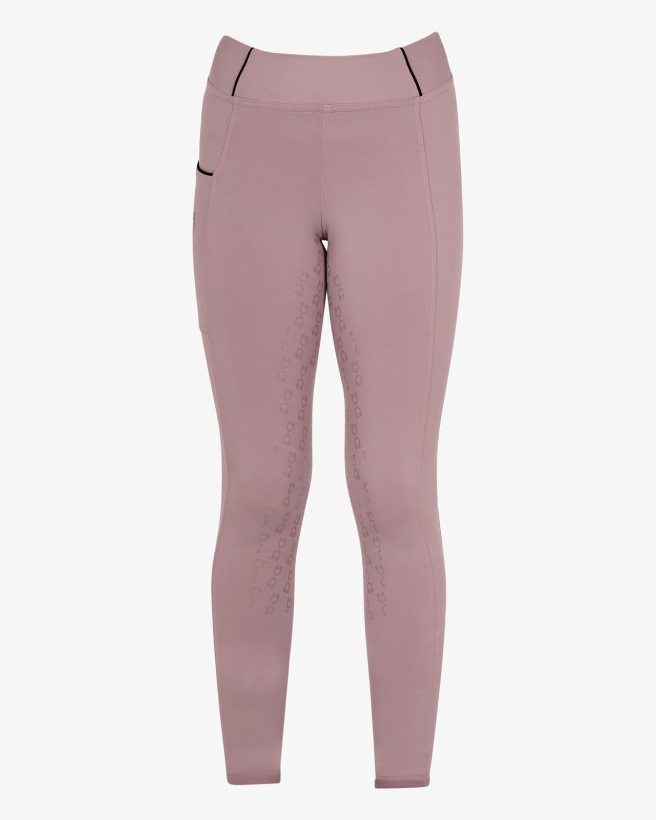 Leggings bambina slim fit grip con logo