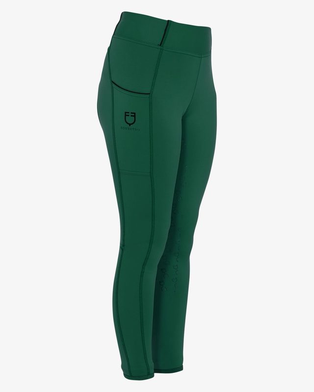 Girls' slim fit grip leggings with logo