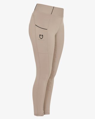 Leggings bambina slim fit grip con logo