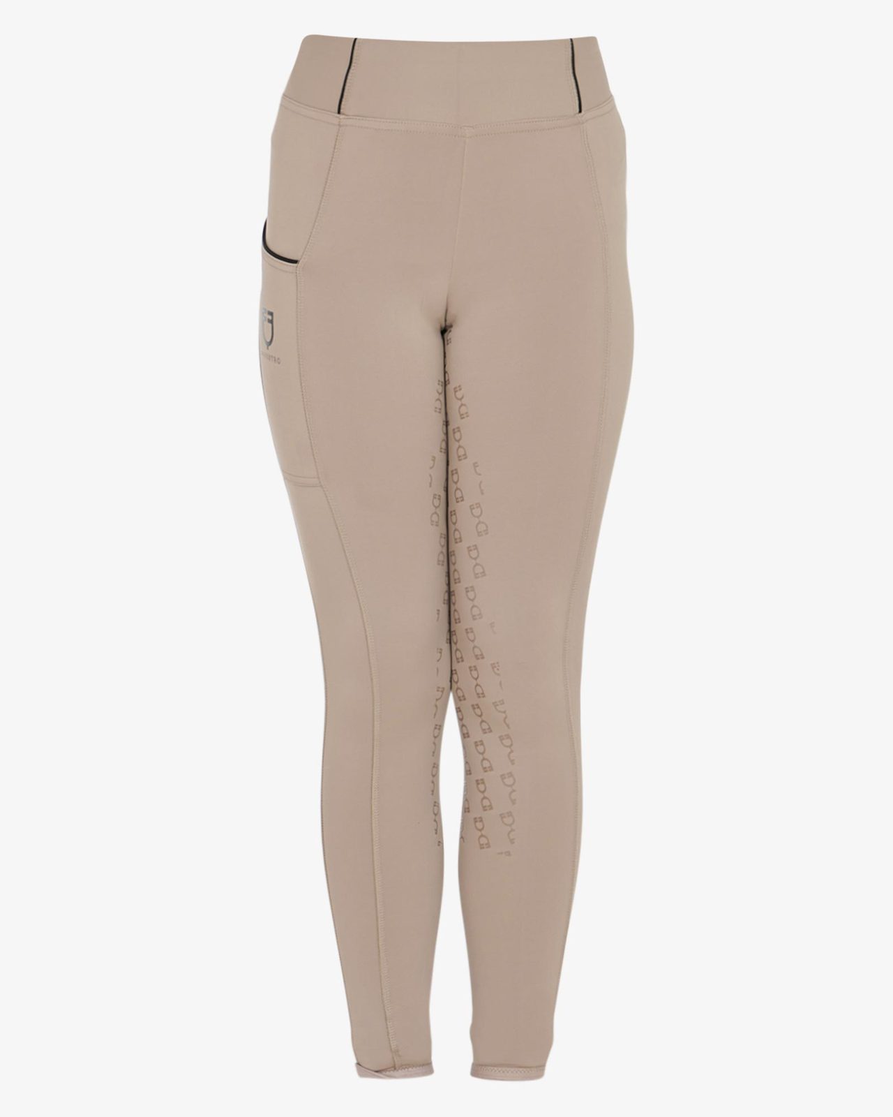 Leggings bambina slim fit grip con logo