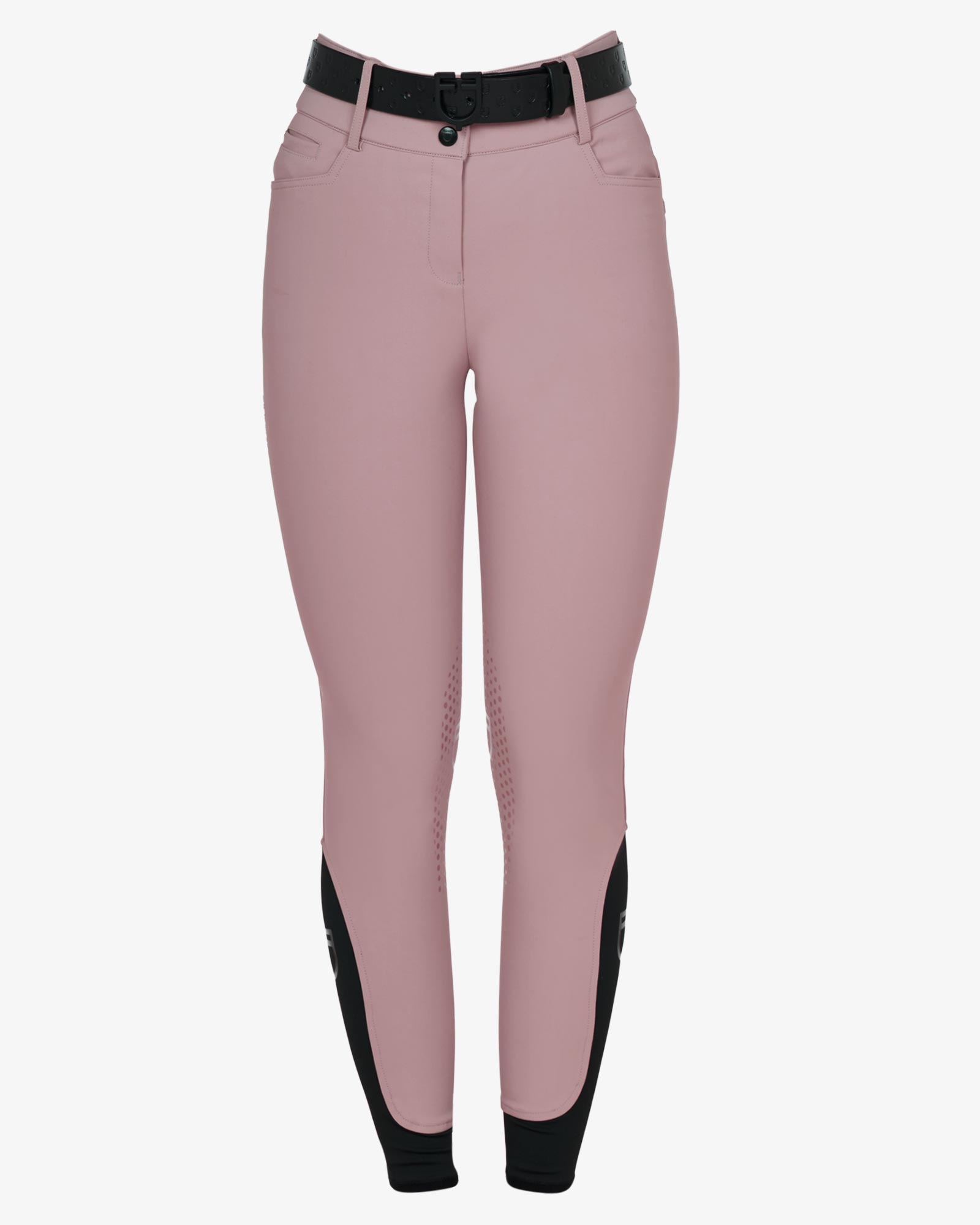 Women's high-waisted breeches with rhinestone logo