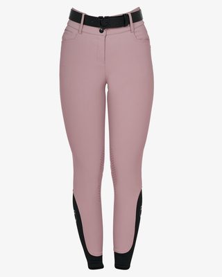 Women's high-waisted breeches with rhinestone logo