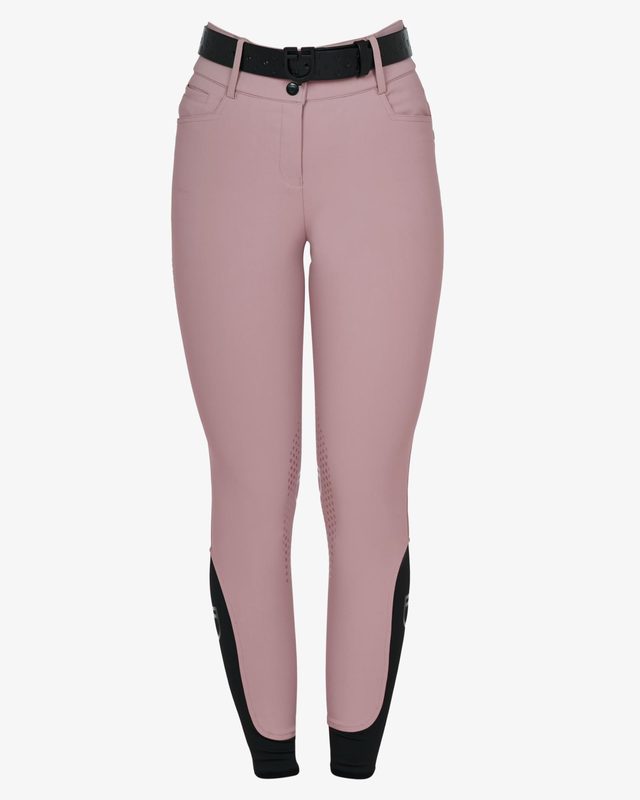 Women's high-waisted breeches with rhinestone logo