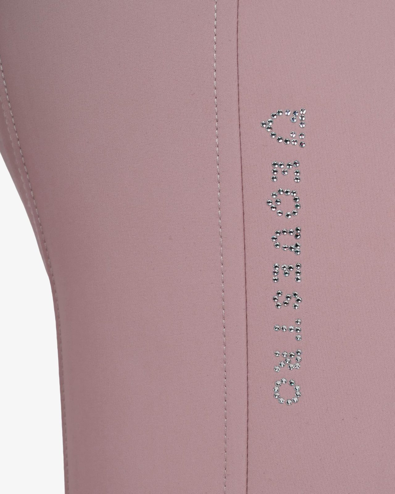 Women's high-waisted breeches with rhinestone logo