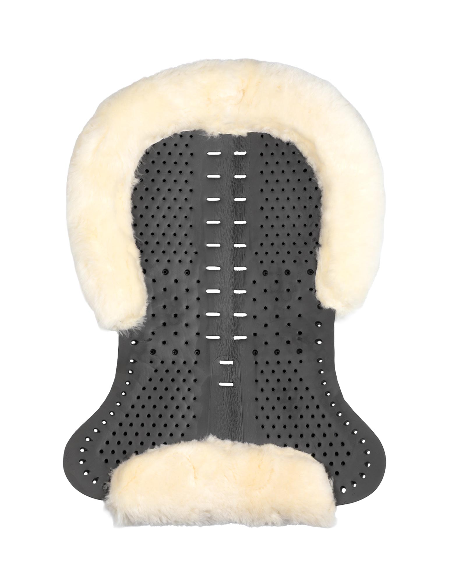 Acavallo® Piuma Aero Balance gel pad in EVA and cut-out sheepskin. Practical, lightweight, and functional.