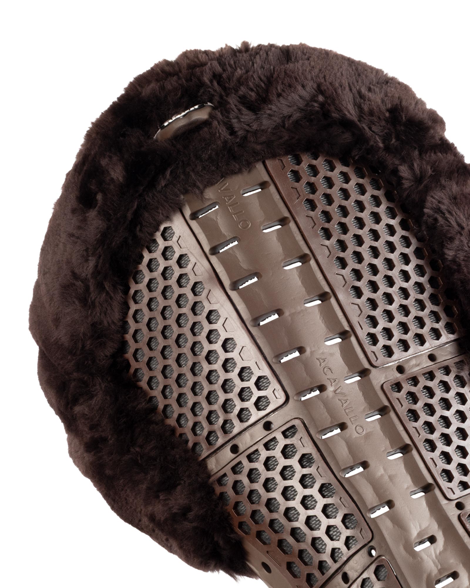 Acavallo® Piuma Aero Balance gel pad in EVA and cut-out sheepskin. Practical, lightweight, and functional.