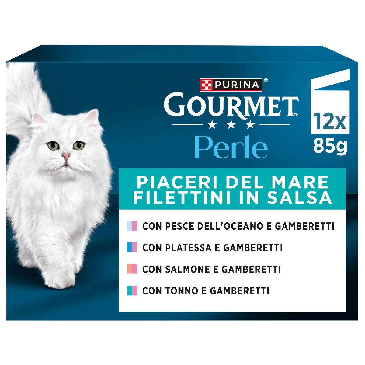 GOURMET PERLE Piacere Del Mare con Platessa, Salmone, Tonno e Gamberetti