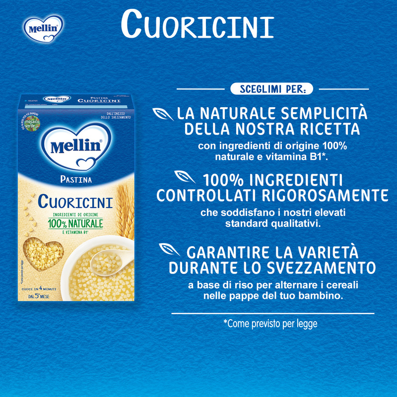 Mellin - Cuoricini Confezione da 320g