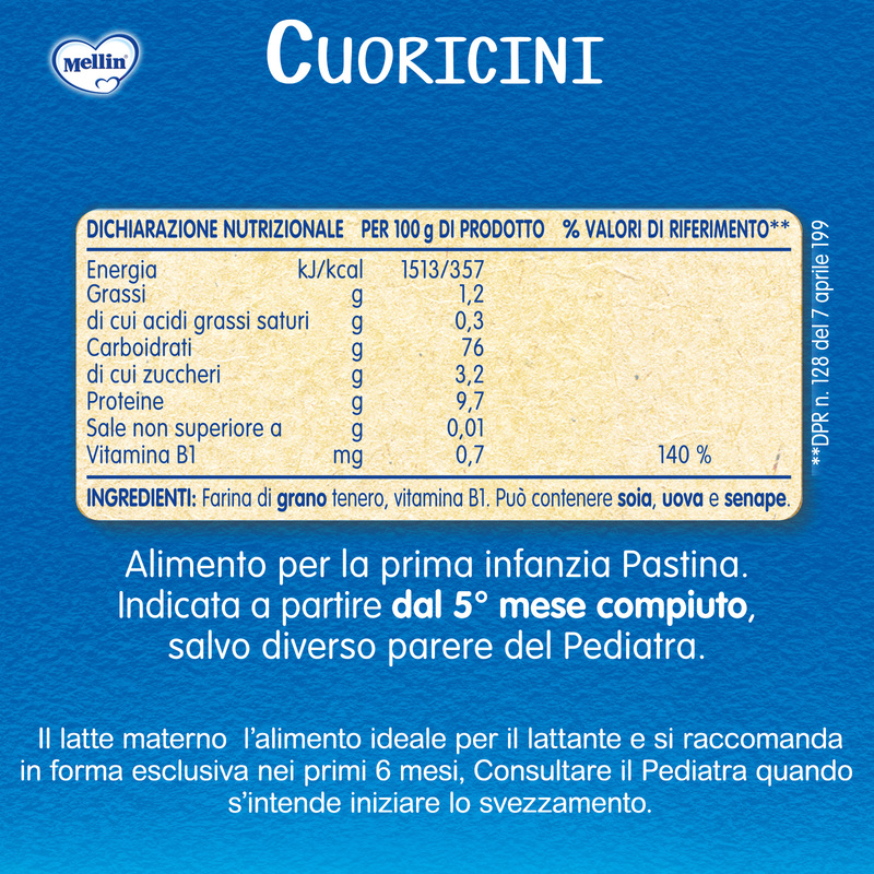 Mellin - Cuoricini Confezione da 320g