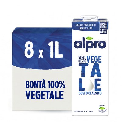 ALPRO QUESTO È VEGETALE CLASSICO - Bevanda all'Avena 100% Vegetale 8x1L