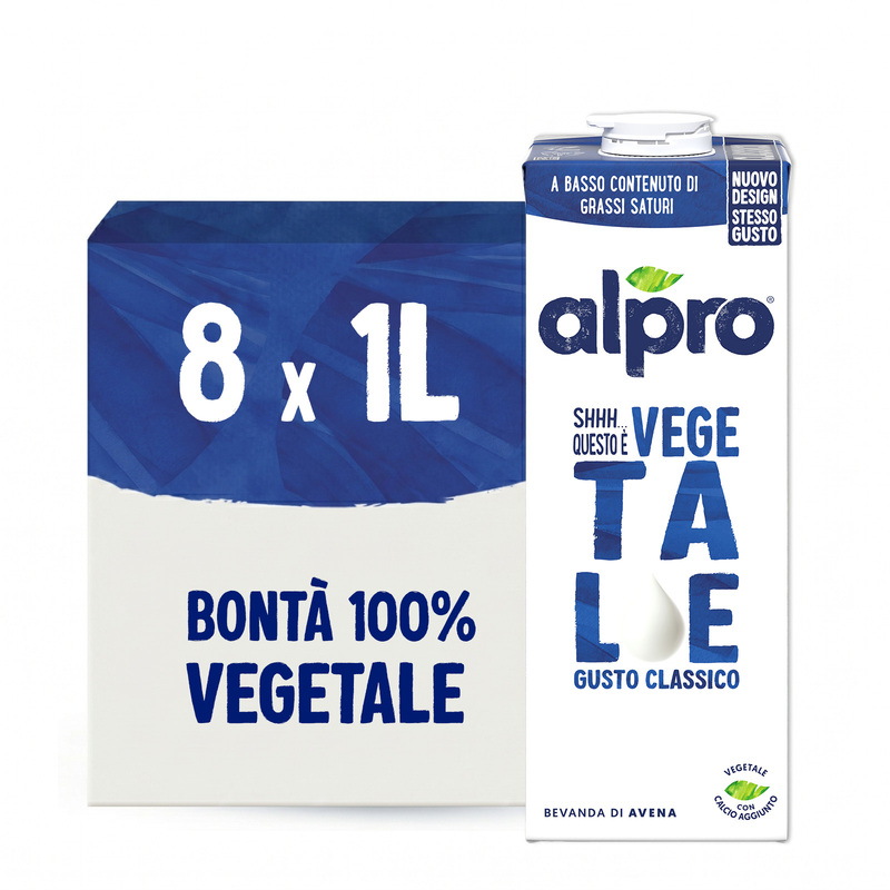 ALPRO QUESTO È VEGETALE CLASSICO - Bevanda all'Avena 100% Vegetale 8x1L