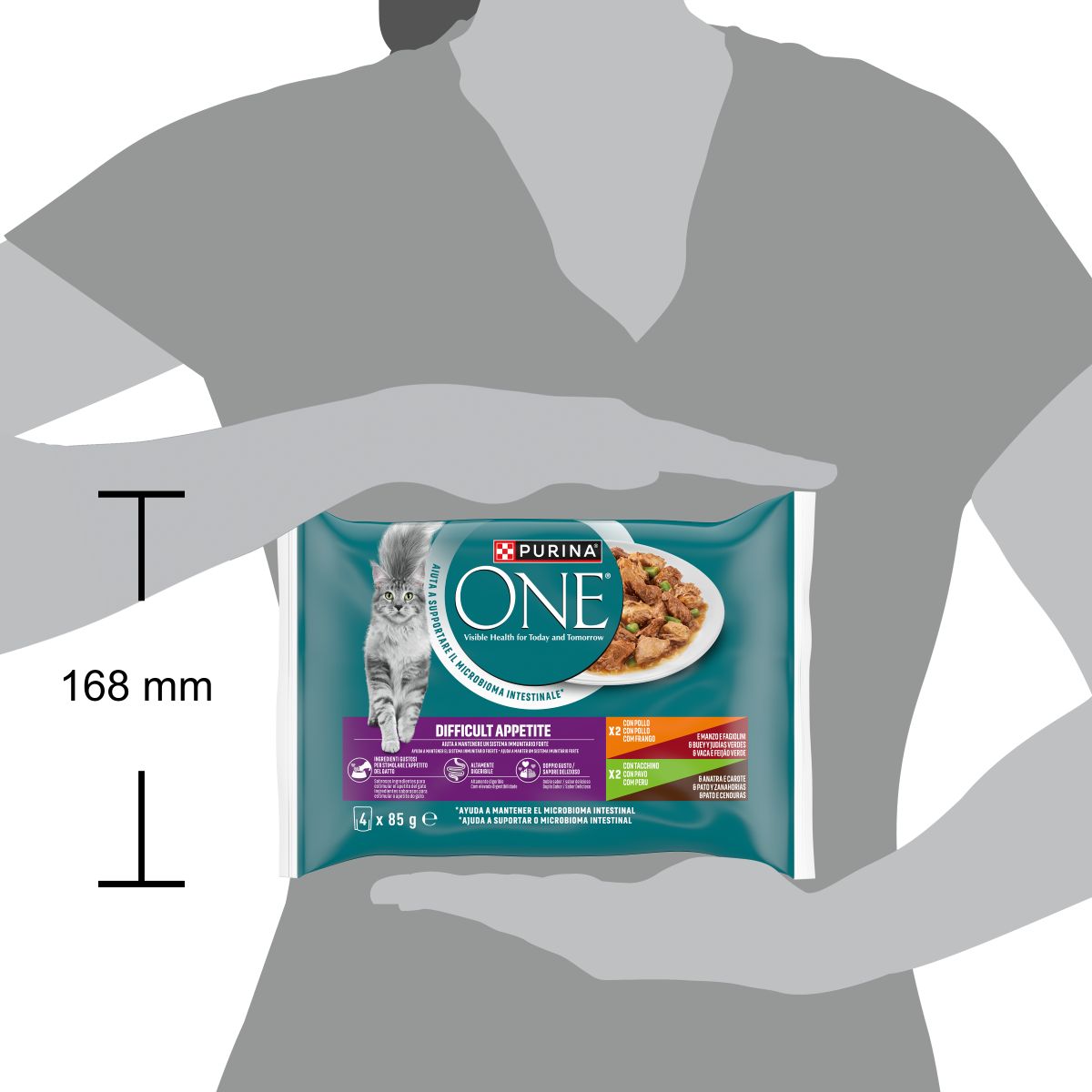Purina ONE Bifensis Appetito Difficile 4x85g Pollo e Manzo/Tacchino e Anatra
