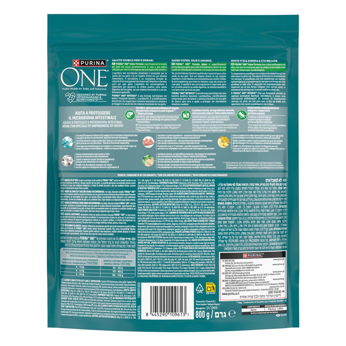PURINA ONE® Indoor Formula, Ricco in Tacchino