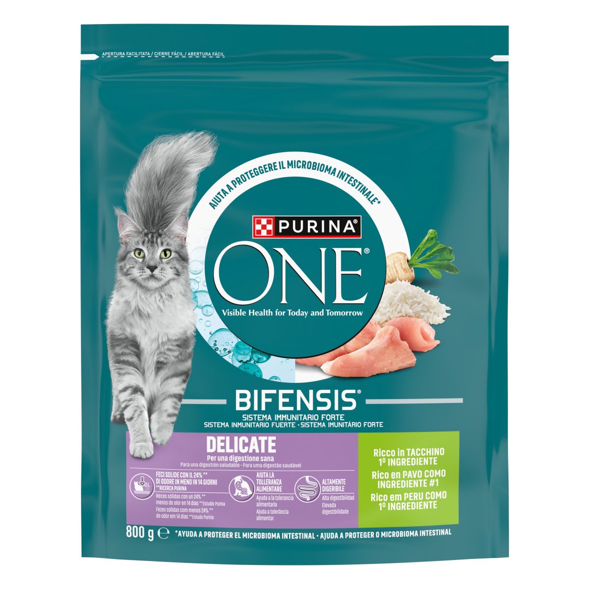 PURINA ONE® Delicate, Ricco in Tacchino selezionato
