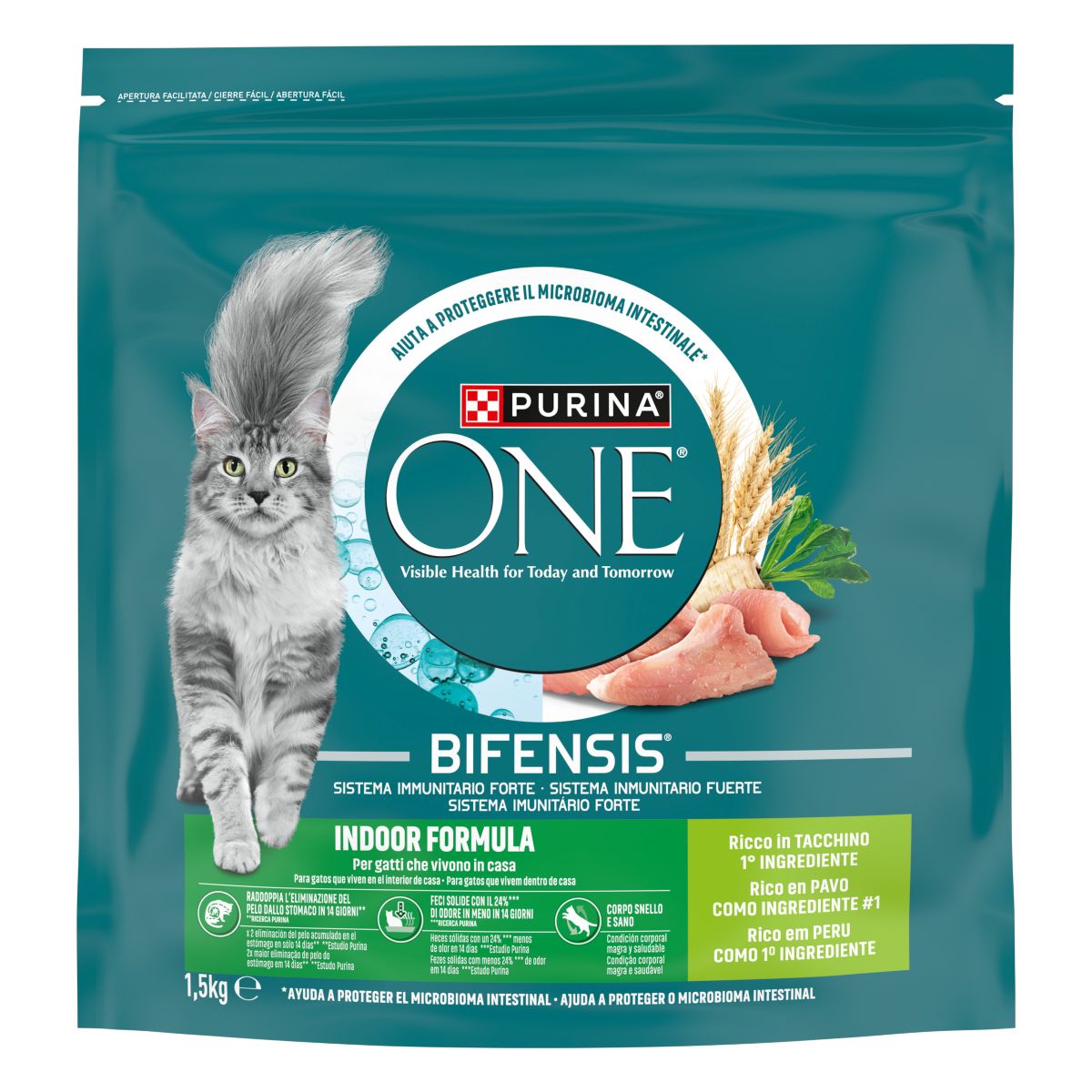 PURINA ONE® Indoor Formula, Ricco in Tacchino