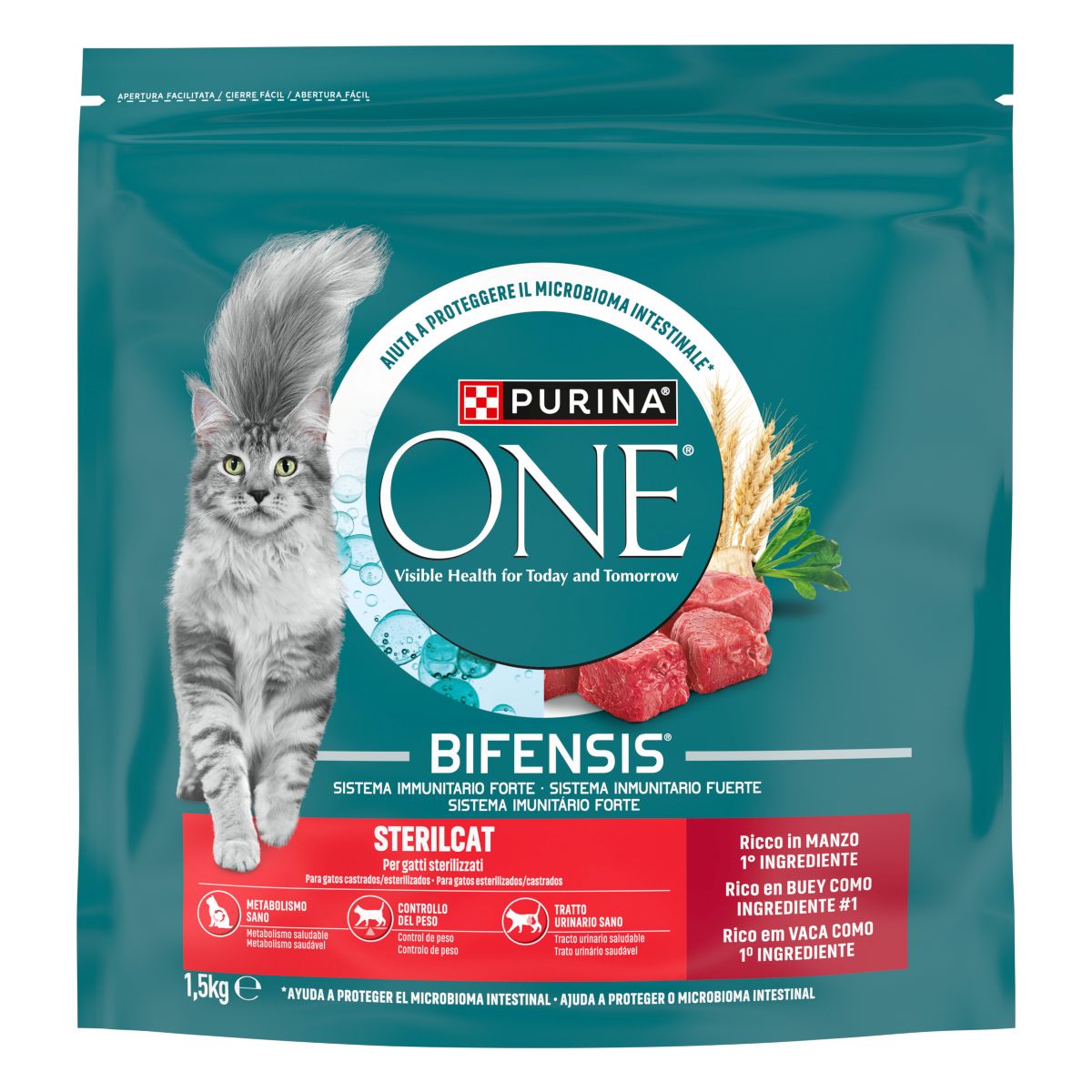PURINA ONE® Sterilcat, Ricco in Manzo