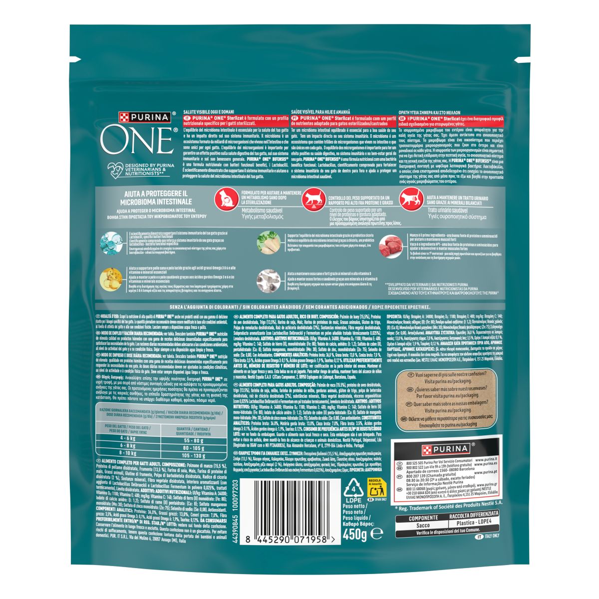 PURINA ONE® Sterilcat, Ricco in Manzo