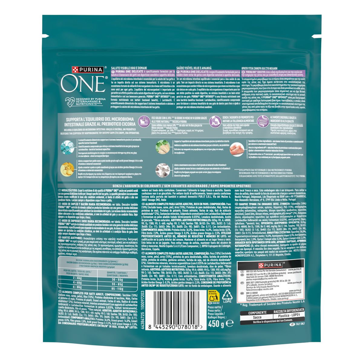 PURINA ONE® Delicate, Ricco in Tacchino selezionato