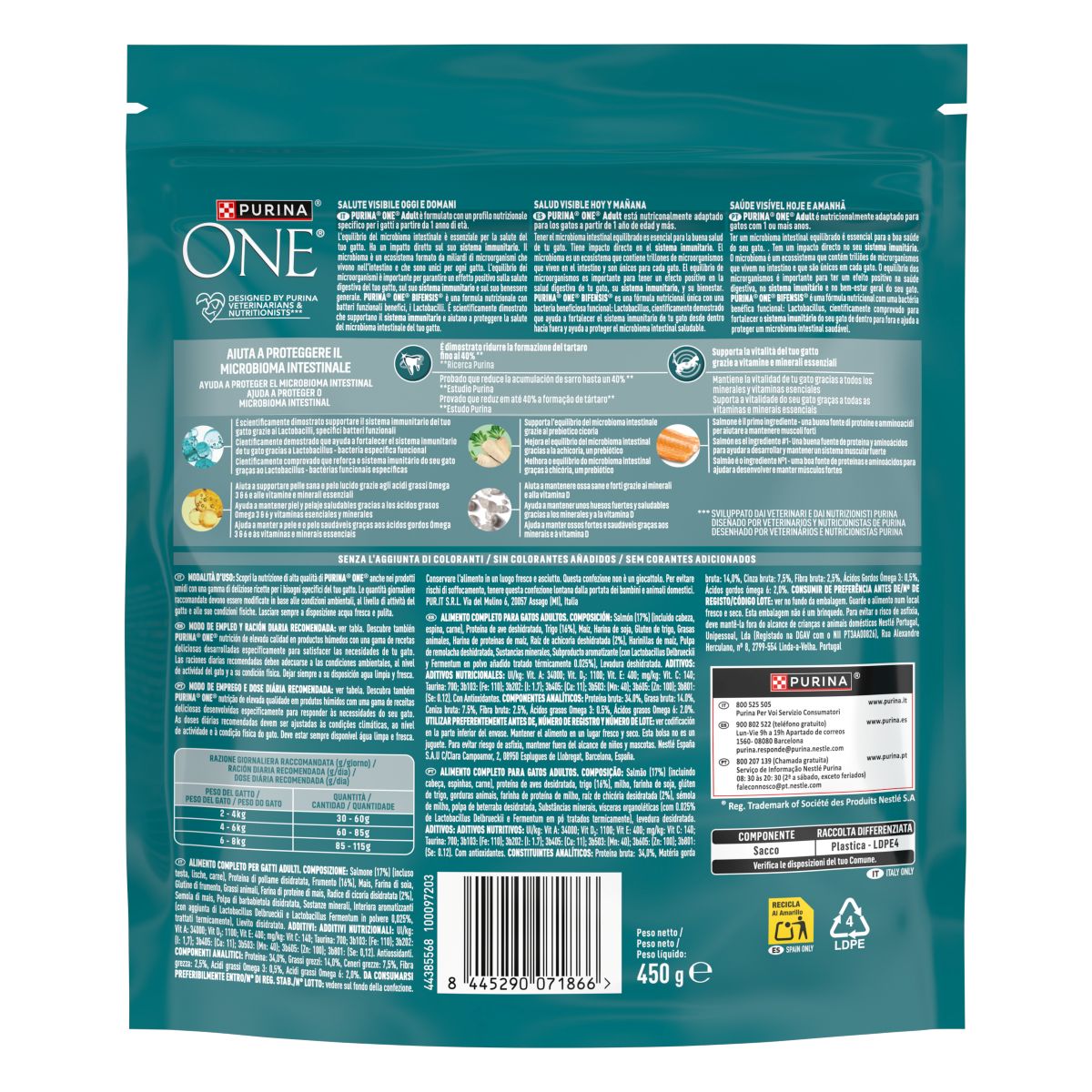 PURINA ONE® Adult, Ricco in Salmone